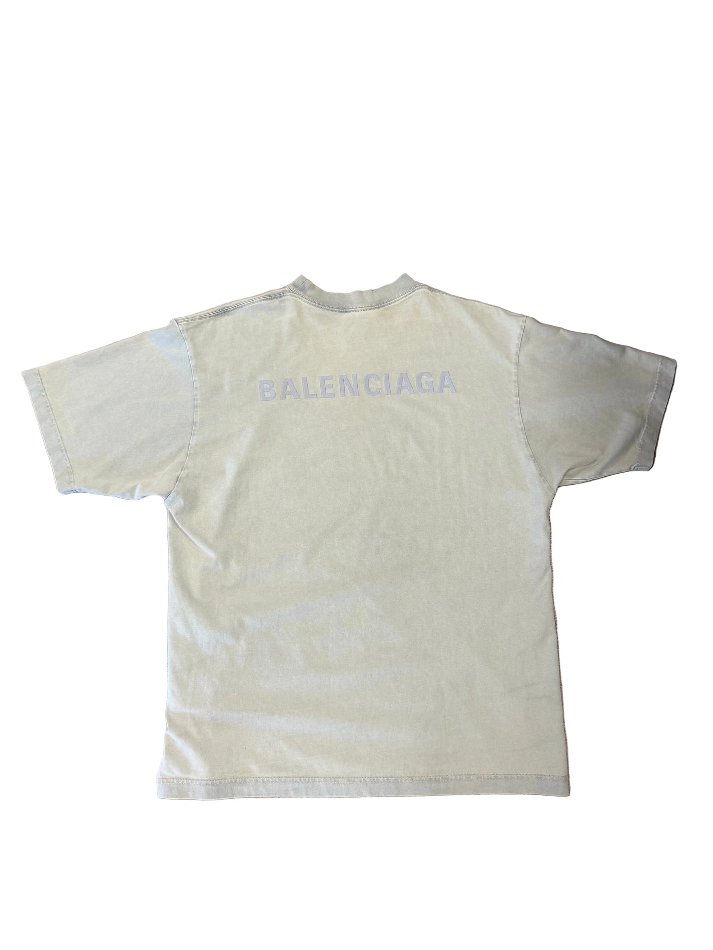 Balenciaga Ivory Logo T Shirt