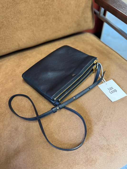 Celine Trio Crossbody Bag in Black Smooth Lambskin