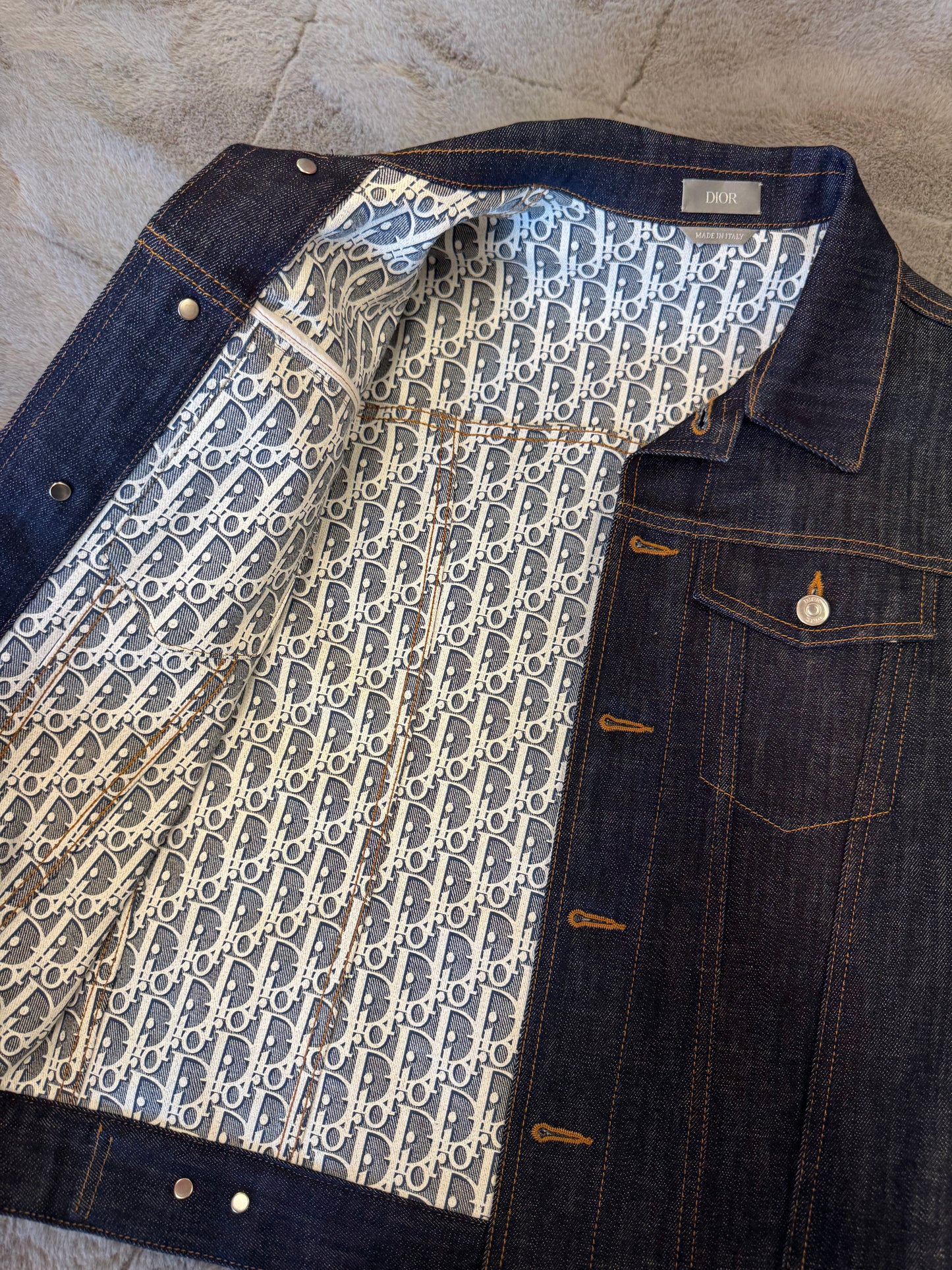 Denim Jacket Oblique Lining 'Blue'