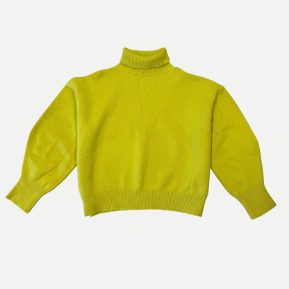The Frankie Shop Cropped Merino Wool Turtleneck Sweater