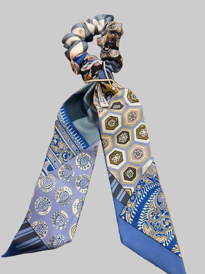 Hermes Silk Scrunchie with Twilly Tail