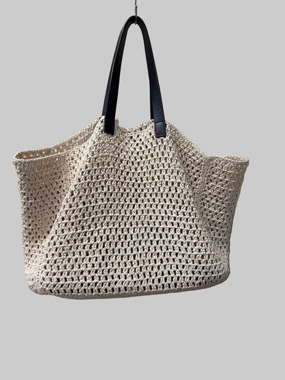 Annie Bing Crochet raffia with leather handles