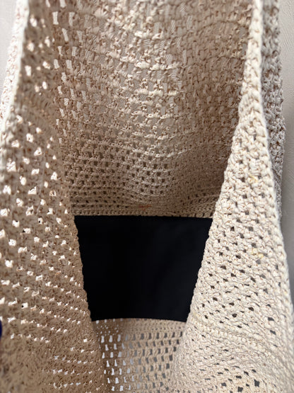 Annie Bing Crochet raffia with leather handles