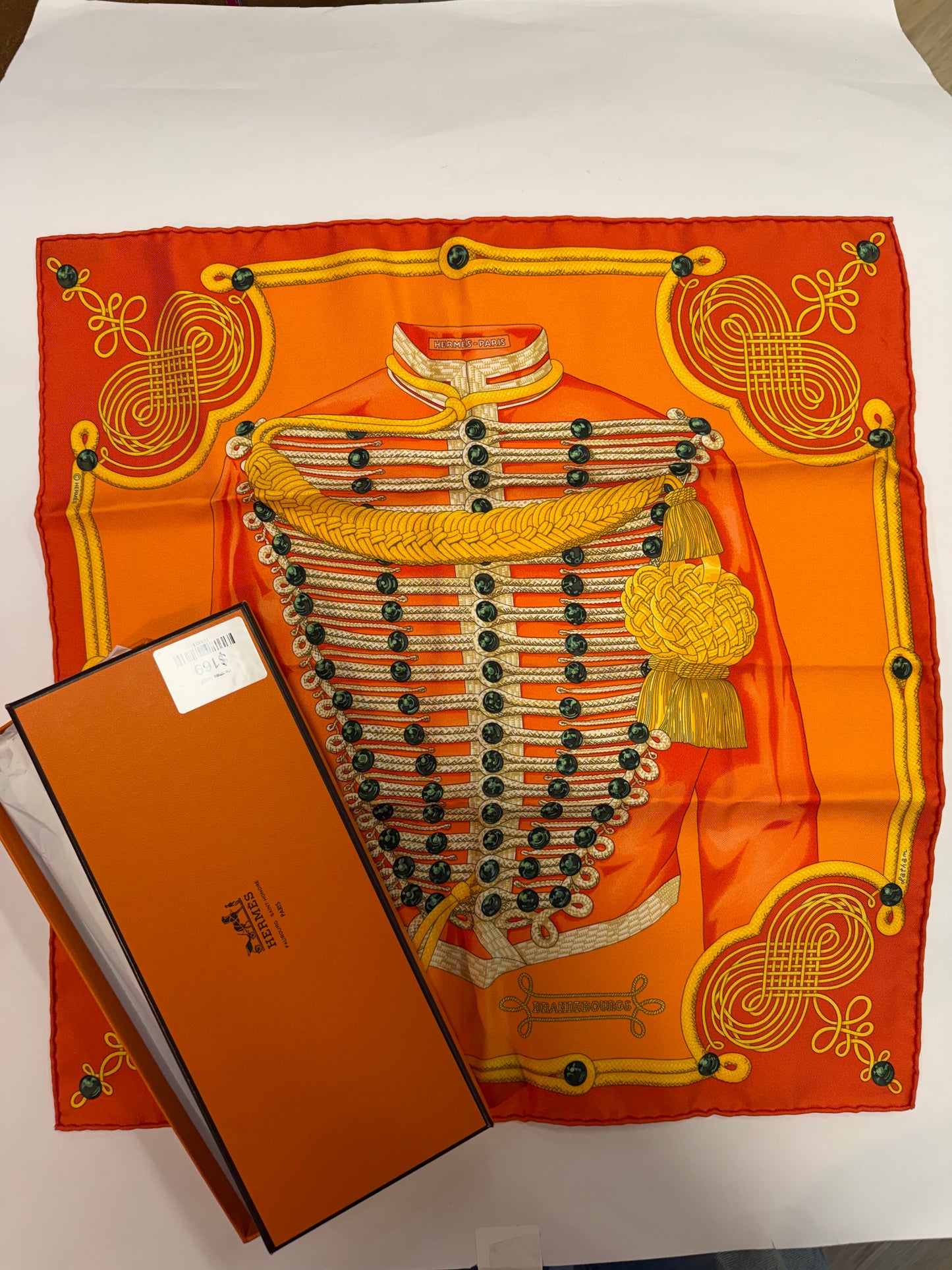 Hermes "Brandebourgs" Silk Carré 90