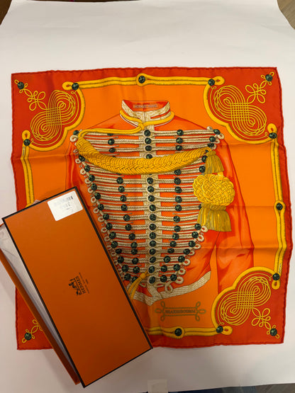Hermes "Brandebourgs" Silk Carré 90