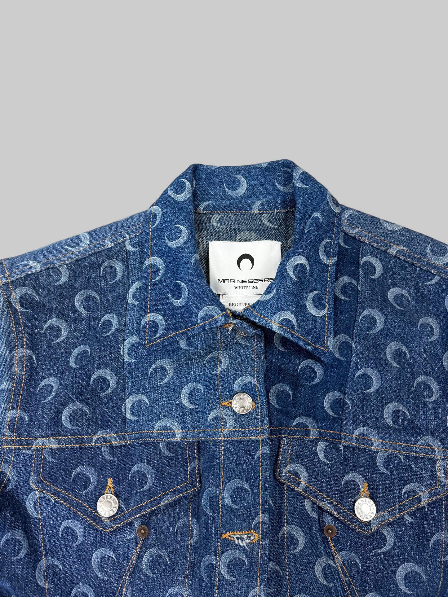 Marine Serre All-Over Moon Denim Jacket