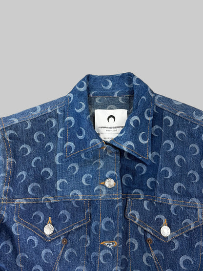 Marine Serre All-Over Moon Denim Jacket