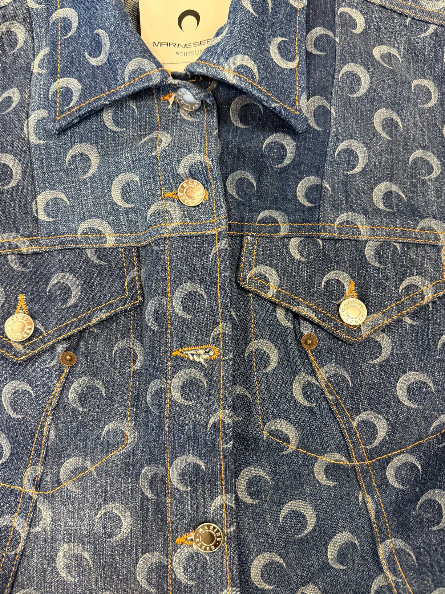 Marine Serre All-Over Moon Denim Jacket