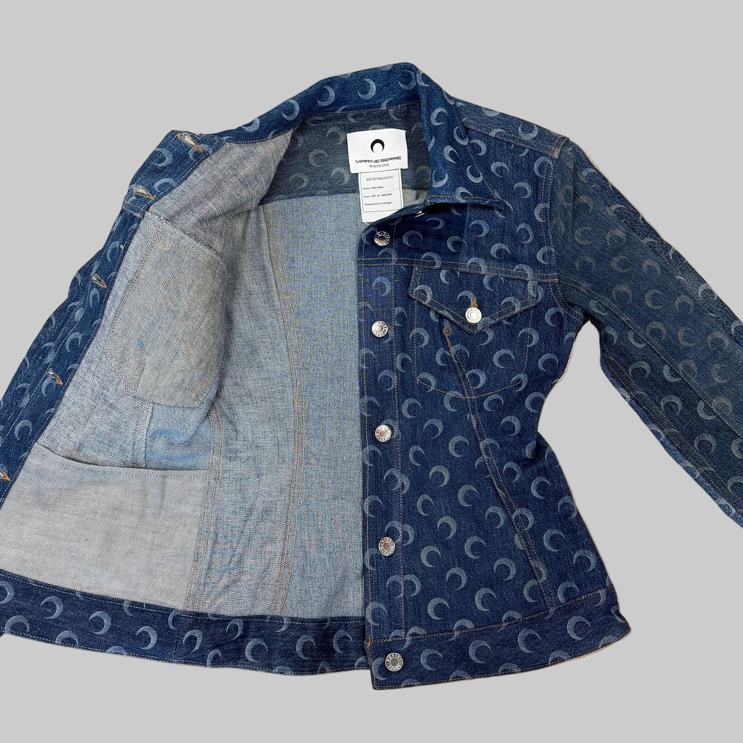 Marine Serre All-Over Moon Denim Jacket