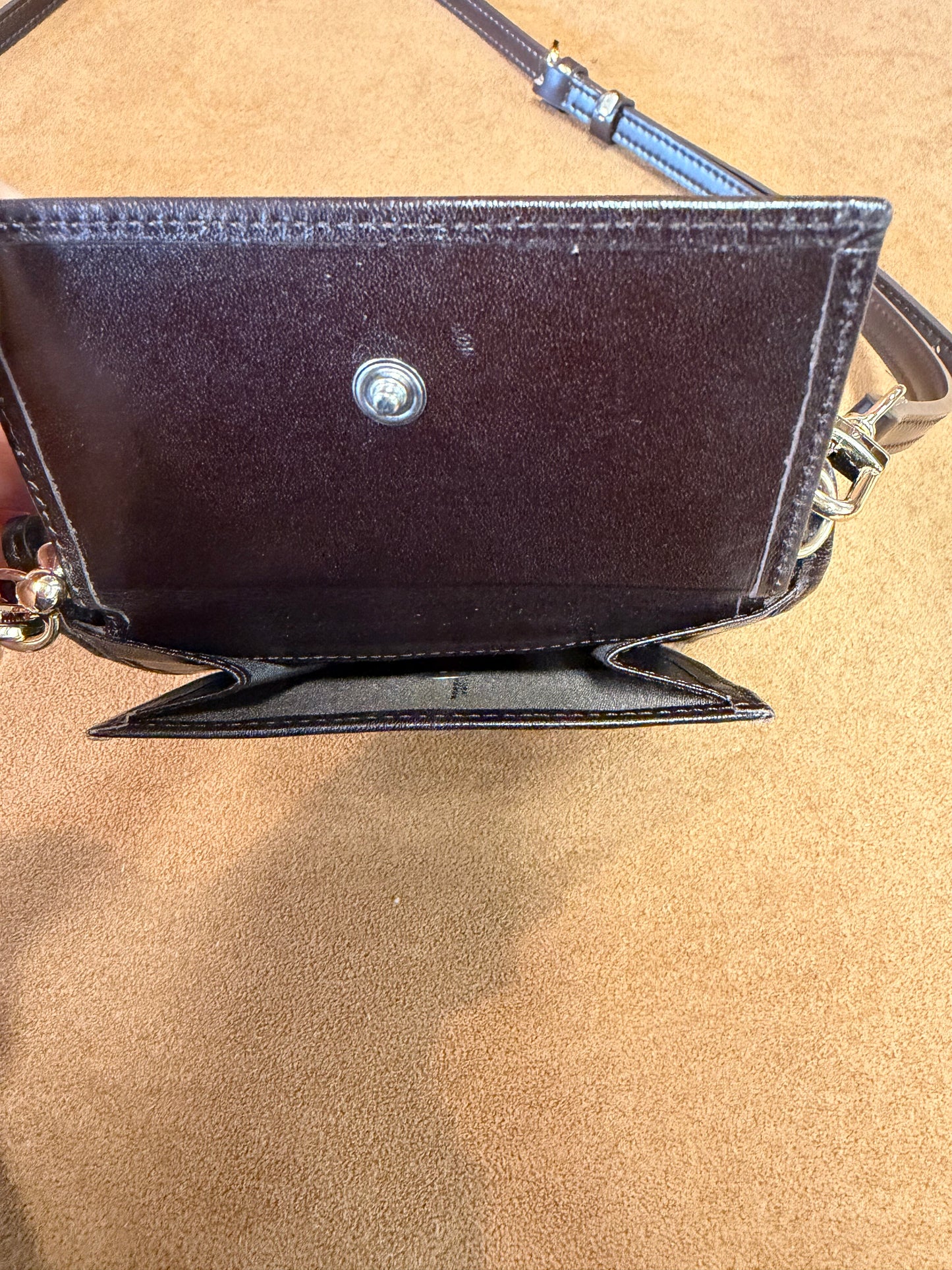 Fendi FF Zucca Mini Crossbody Pouch / Card Holder with Strap