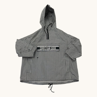 Christian Dior Houndstooth Hooded Anorak / Pullover Jacket