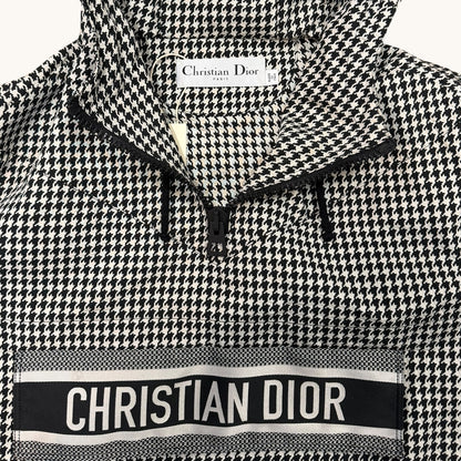 Christian Dior Houndstooth Hooded Anorak / Pullover Jacket