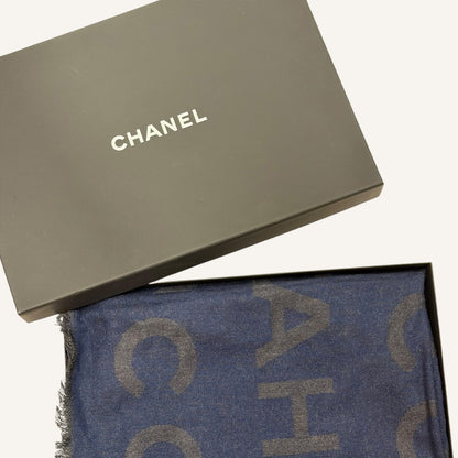 Chanel CC Logo Jacquard Cashmere/Silk Blend Shawl