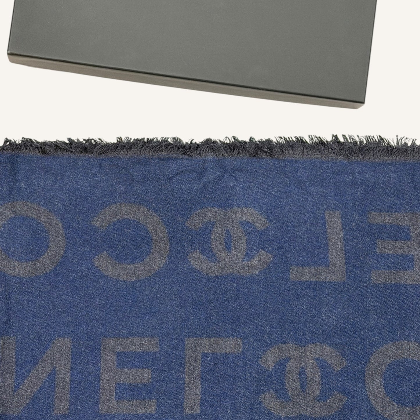 Chanel CC Logo Jacquard Cashmere/Silk Blend Shawl