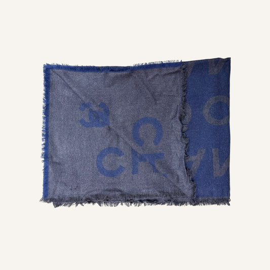 Chanel CC Logo Jacquard Cashmere/Silk Blend Shawl