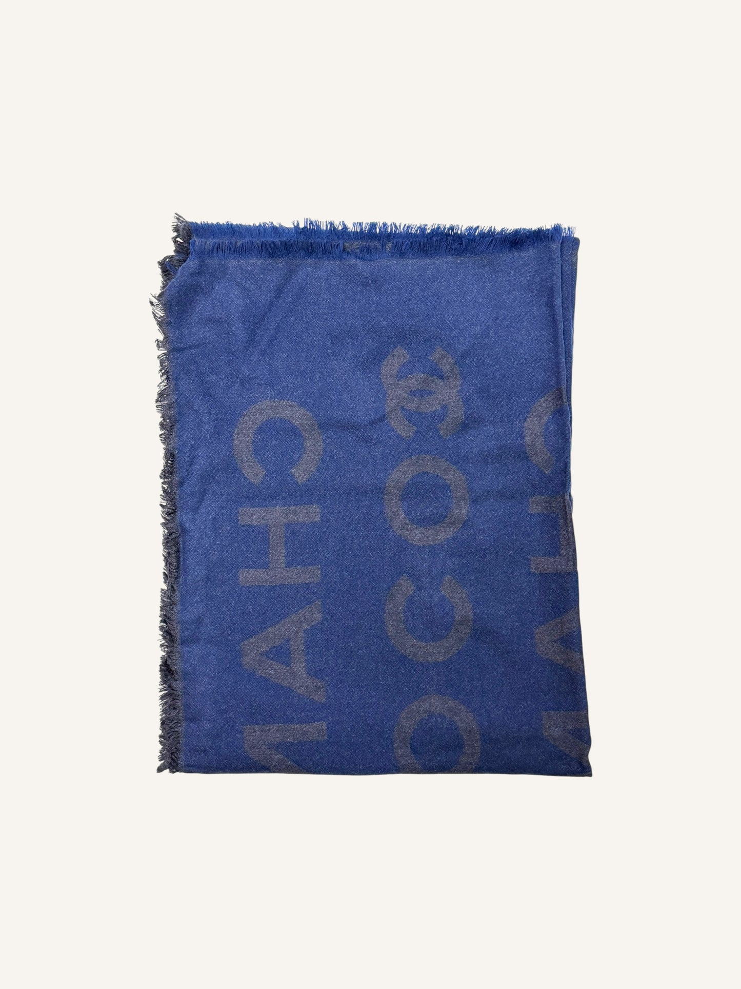 Chanel CC Logo Jacquard Cashmere/Silk Blend Shawl