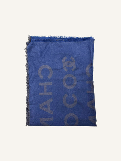 Chanel CC Logo Jacquard Cashmere/Silk Blend Shawl