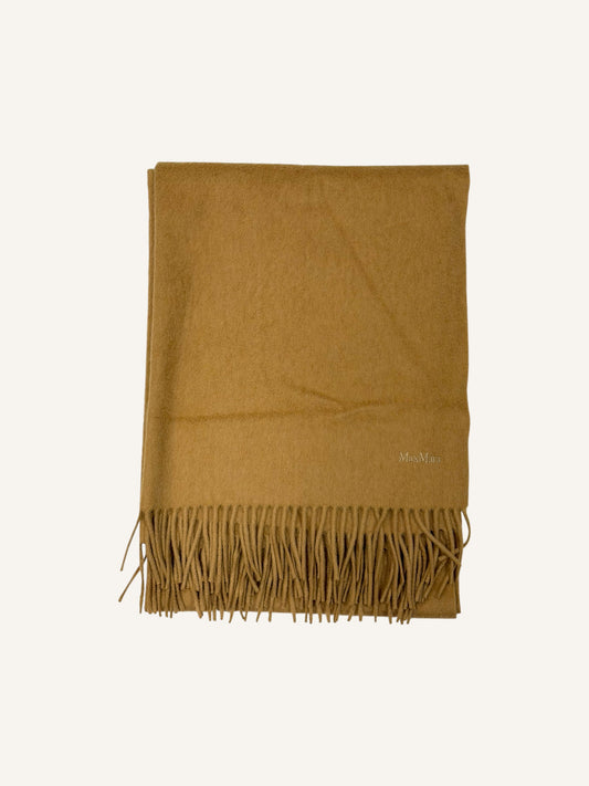 Max Mara Classic Fringe Wool/Cashmere Scarf