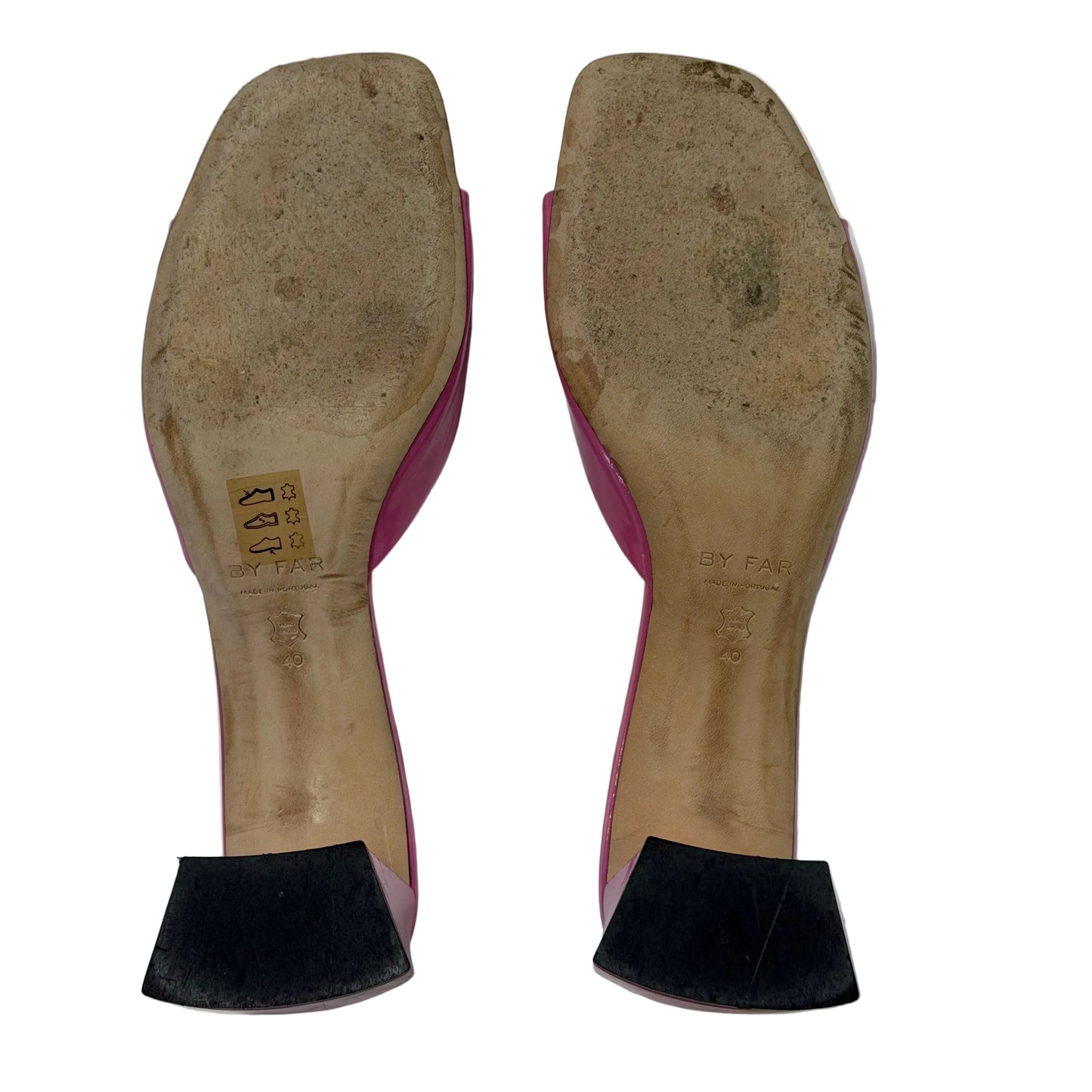 By Far Patent Pink Leather Sandal