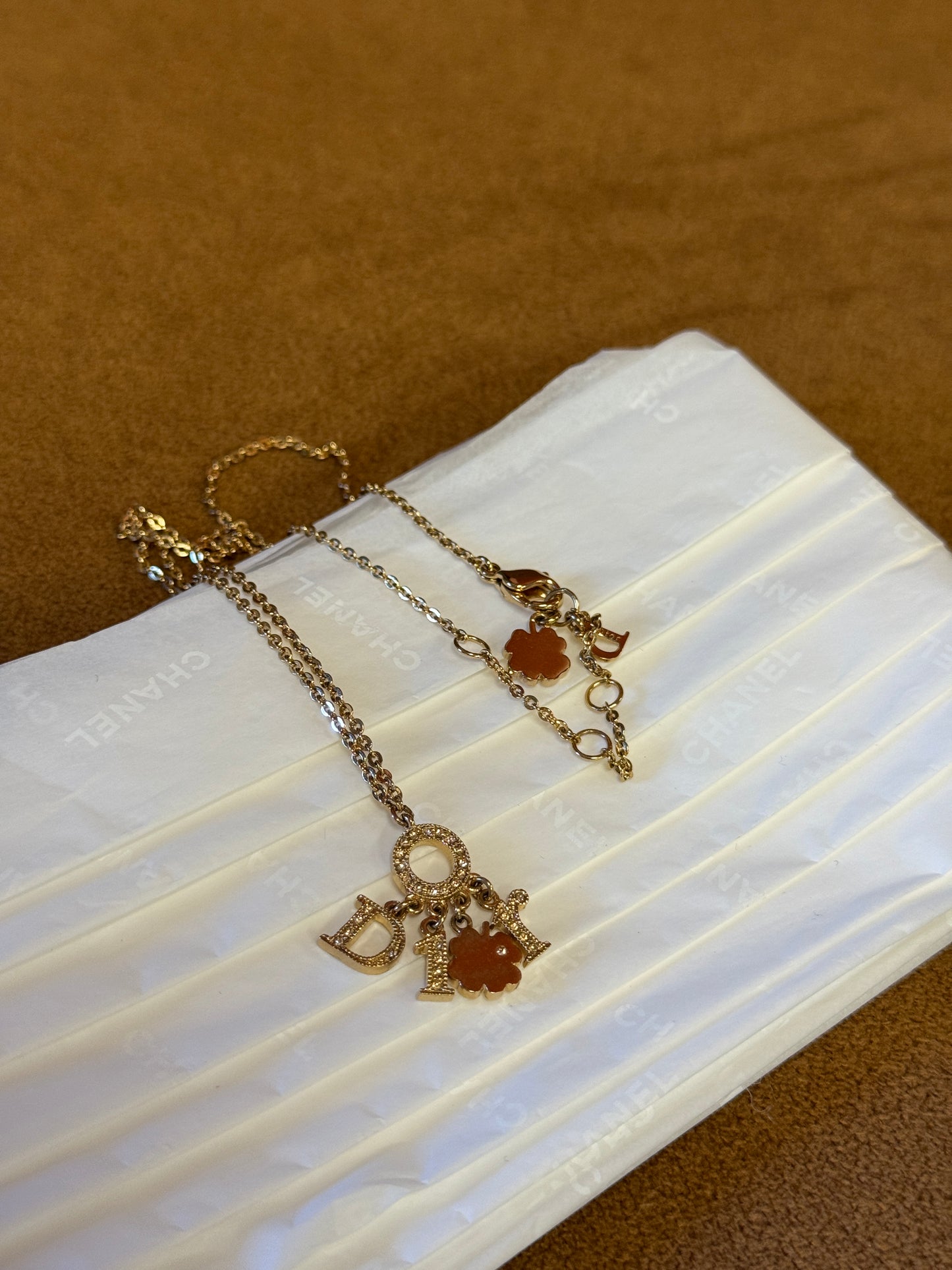 Christian Dior D.I.O.R. Letter Charm Necklace
