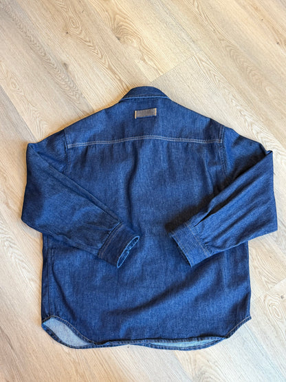 Versace Medusa Button Denim Overshirt