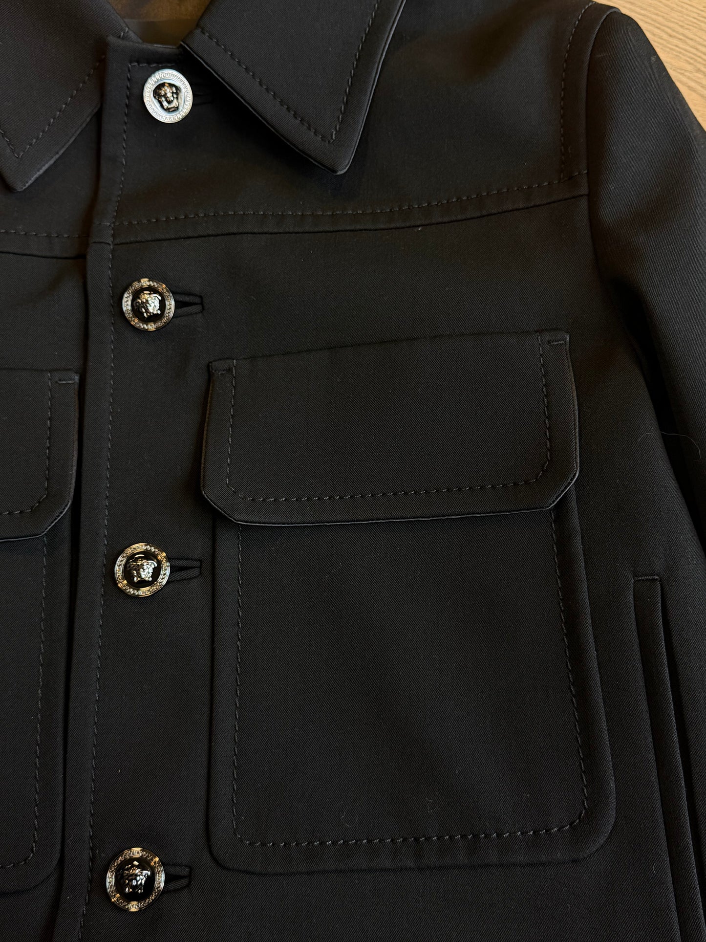 Versace Medusa Button Trucker Jacket