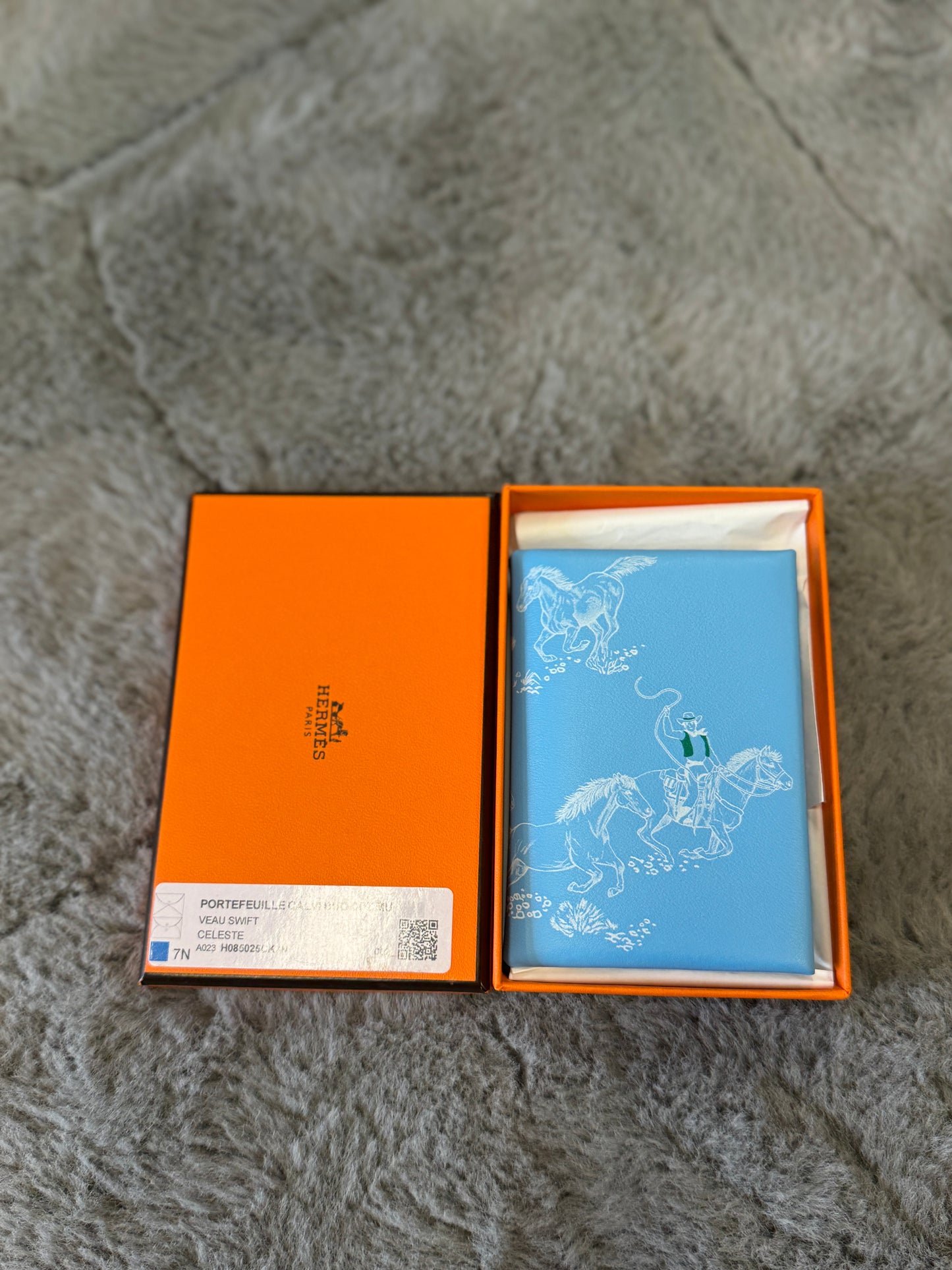 Hermes Les Mustang Calvi Duo Compact card holder