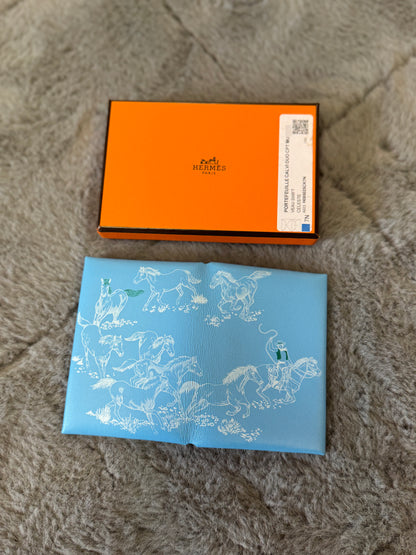 Hermes Les Mustang Calvi Duo Compact card holder