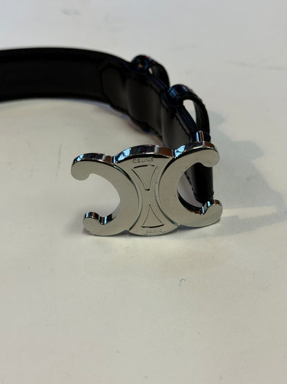 Celine Men's Triomphe Buckle Belt