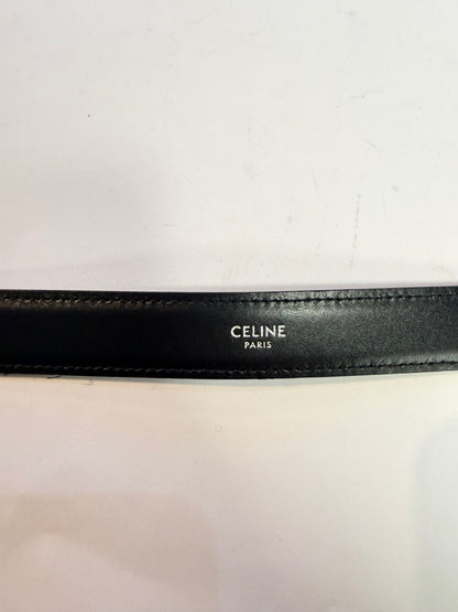Celine Men's Triomphe Buckle Belt