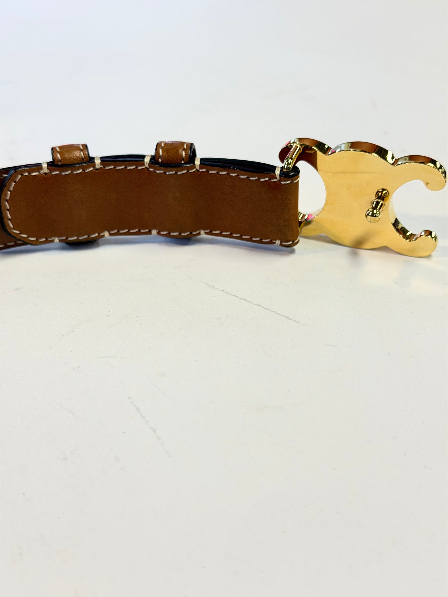 Celine Triomphe Buckle Belt