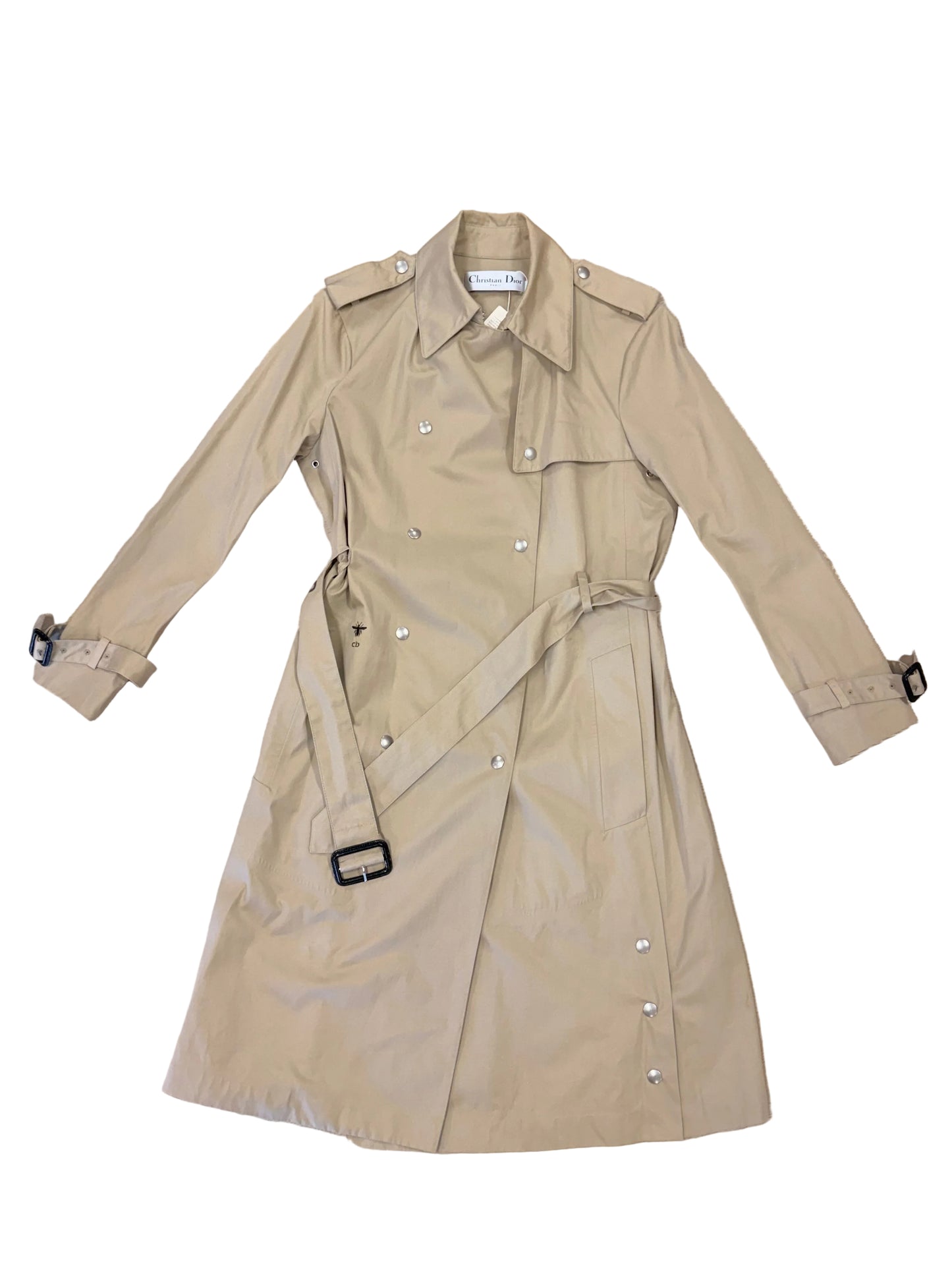 Christian Dior Classic Bee Motif Trench Coat