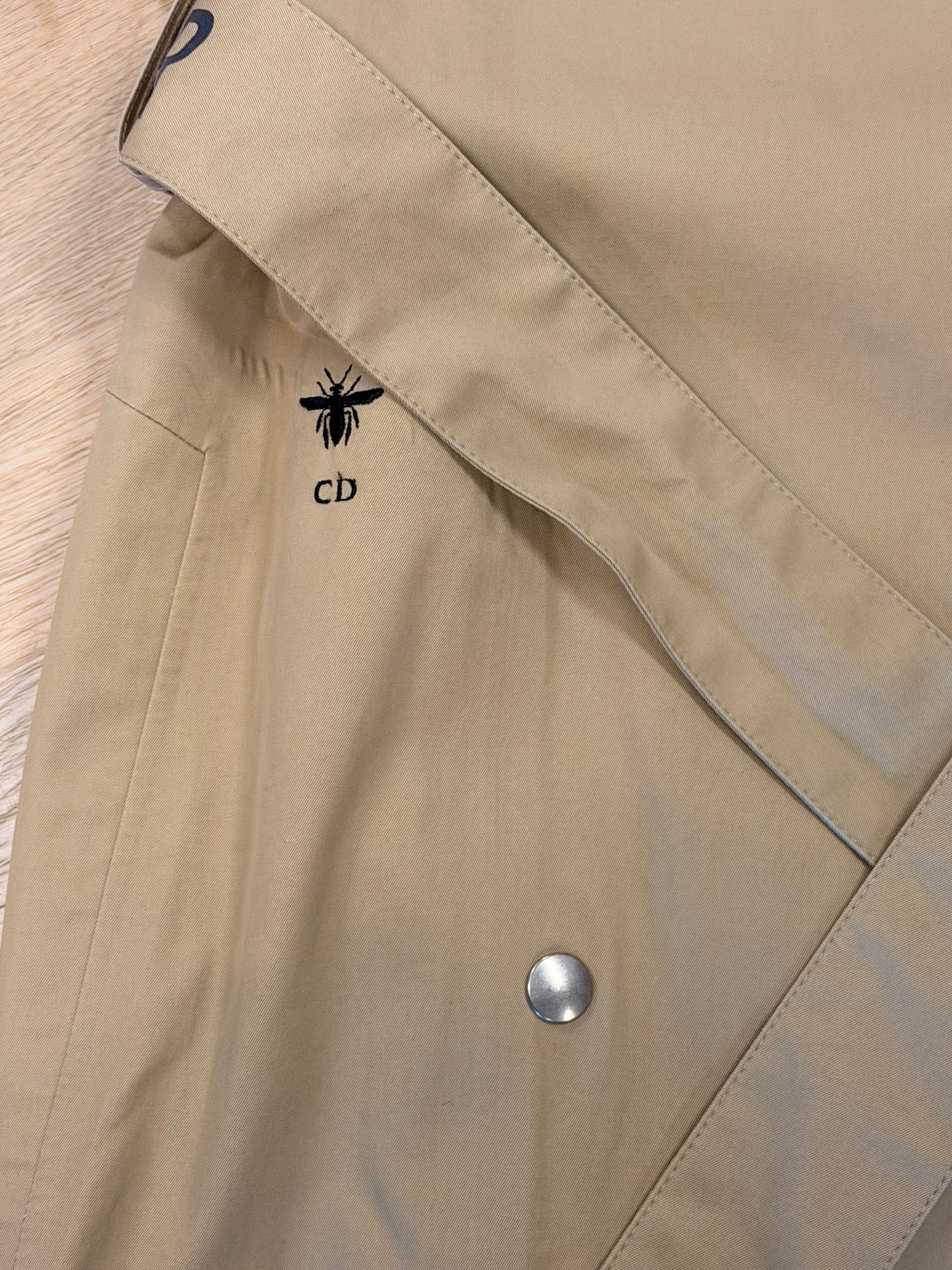 Christian Dior Classic Bee Motif Trench Coat