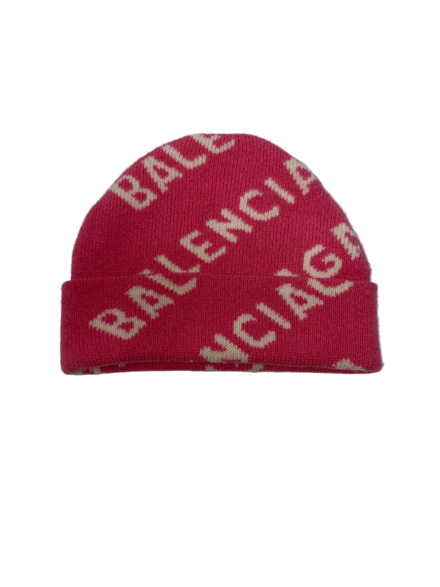 Balenciaga Pink Monogram Beanie
