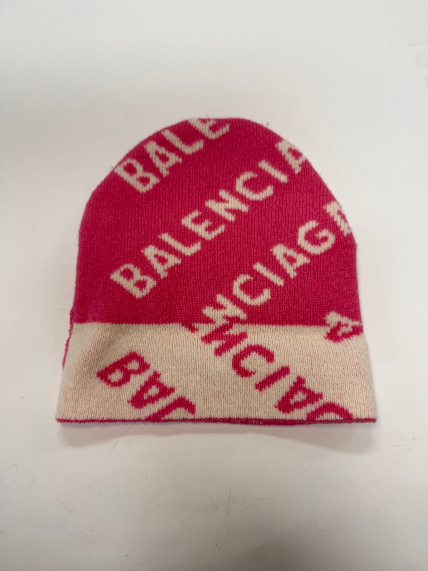 Balenciaga Pink Monogram Beanie