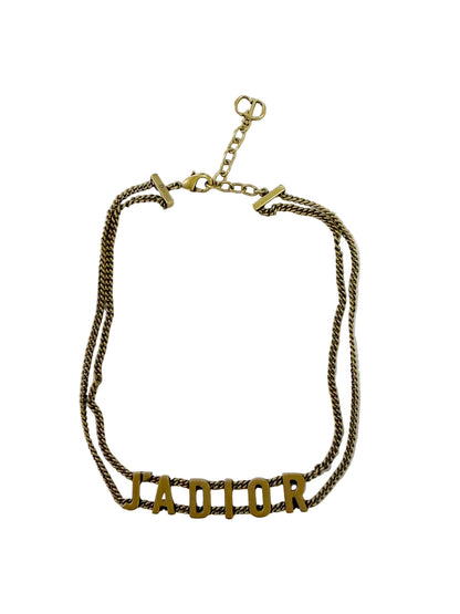 Christian Dior J'Adior Double-Chain Choker Necklace
