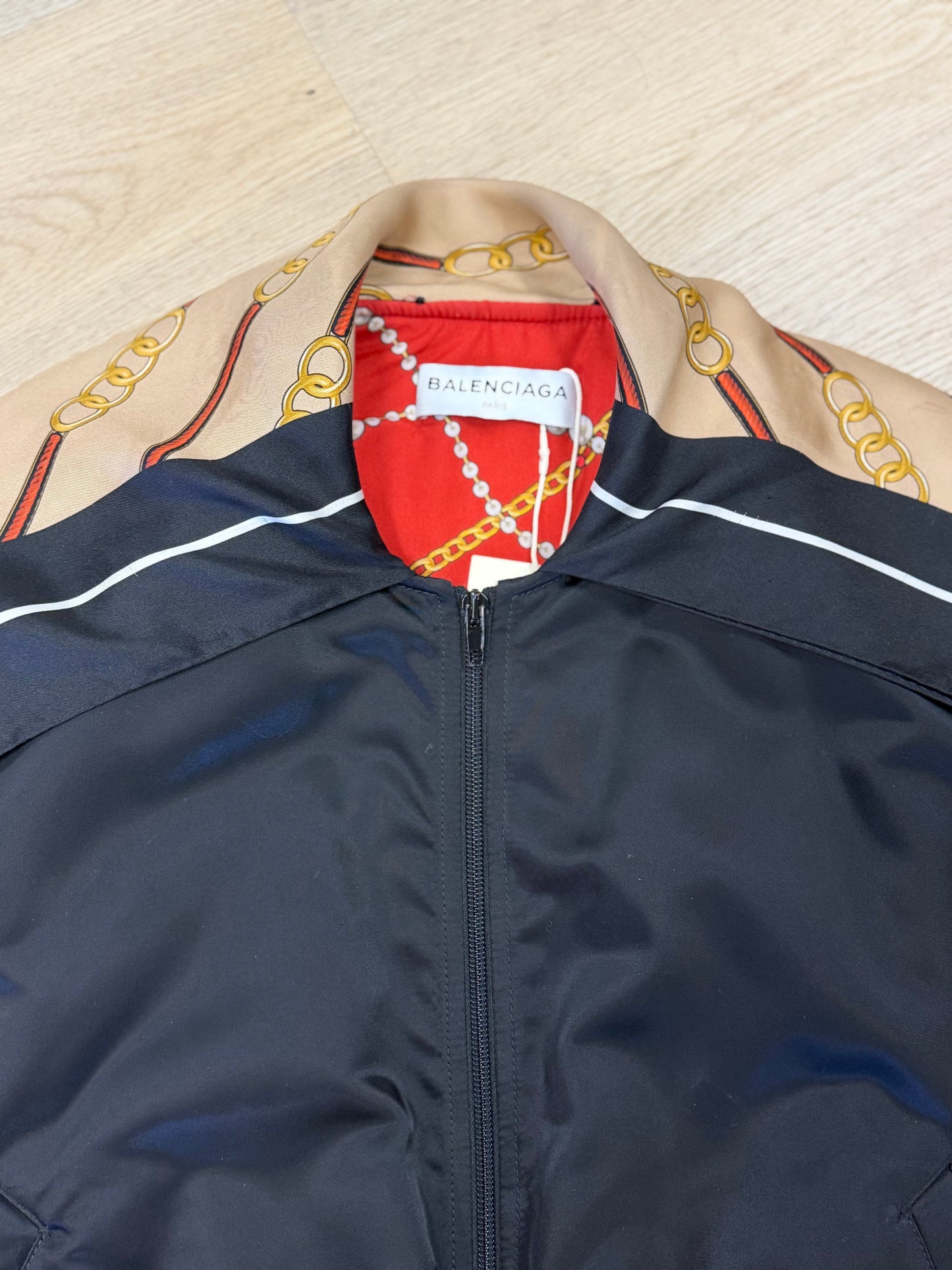 Balenciaga Chain-Print Bomber JAcket