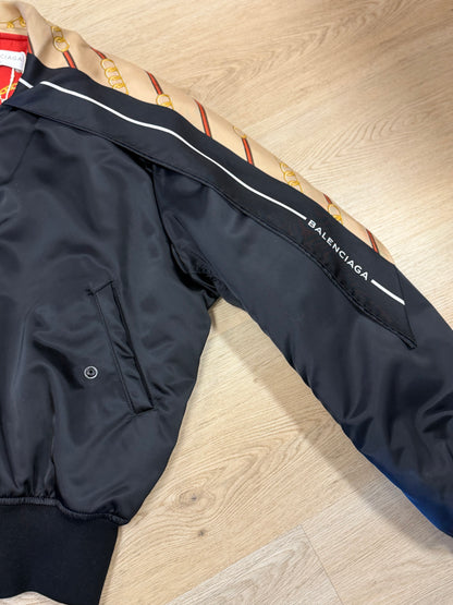 Balenciaga Chain-Print Bomber JAcket
