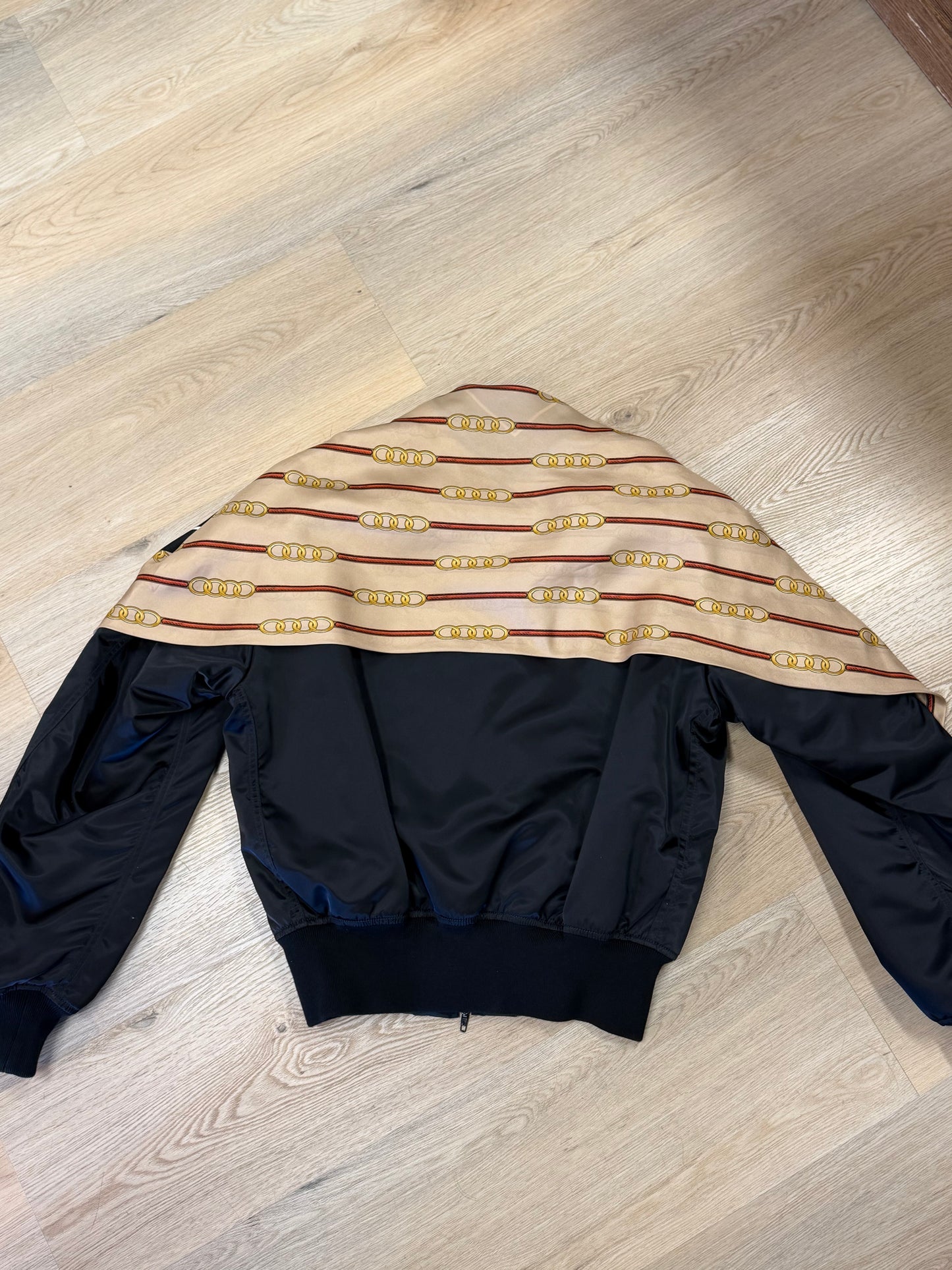 Balenciaga Chain-Print Bomber JAcket