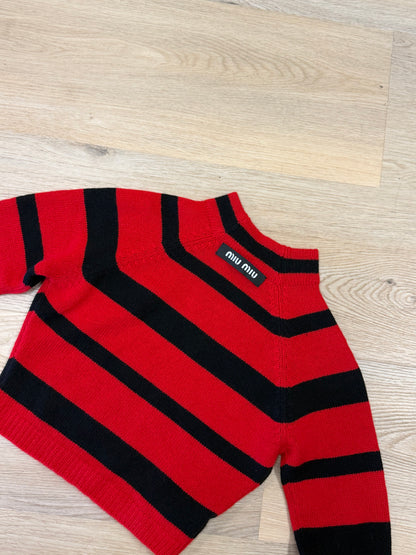 Miu Miu Striped Crop Sweater