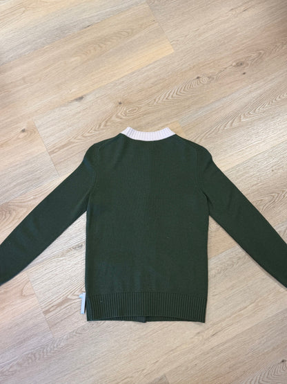 Chanel Contrast-Trim Button Cardigan