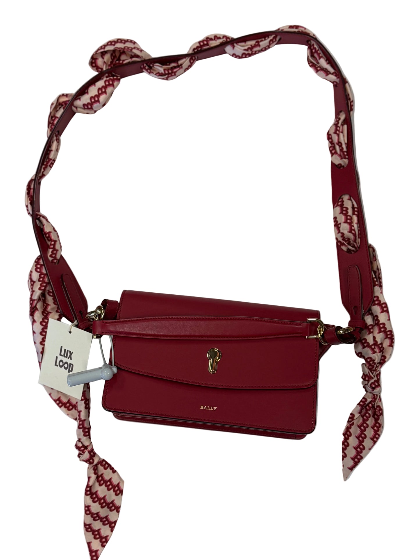 Bally Leather Crossbody Bag with Monogram Scarf Strap