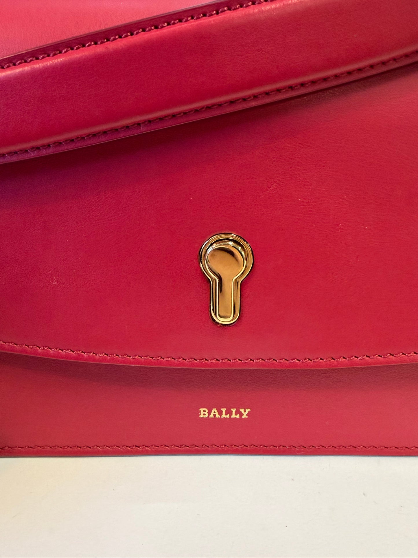 Bally Leather Crossbody Bag with Monogram Scarf Strap