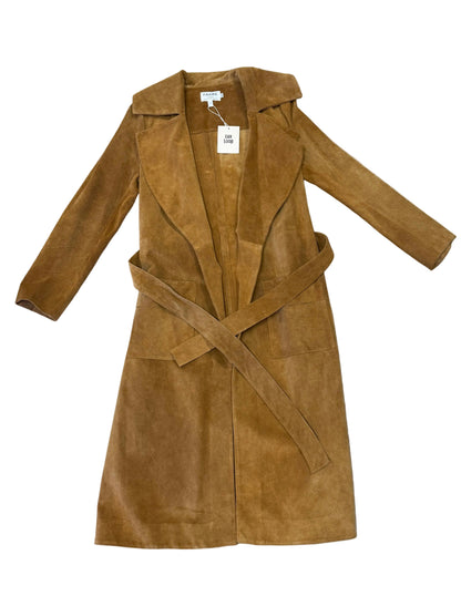 Frame Denim Suede Belted Trench Coat