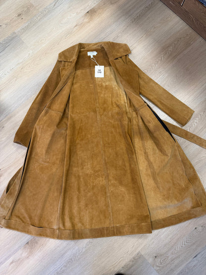 Frame Denim Suede Belted Trench Coat