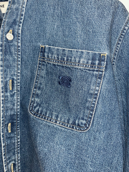 Celine Denim Crop Shirt