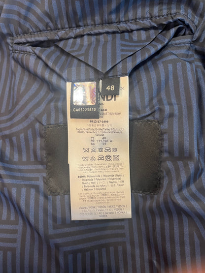 Fendi Mink Fur-Trim Down Puffer Jacket