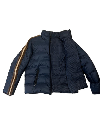 Fendi Mink Fur-Trim Down Puffer Jacket