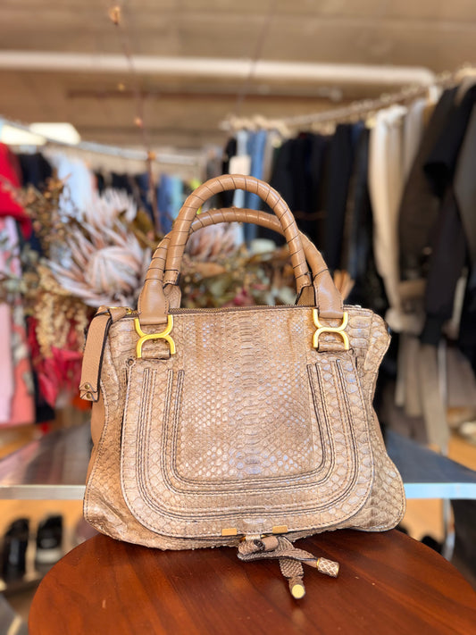 Python Marcie Satchel Bag