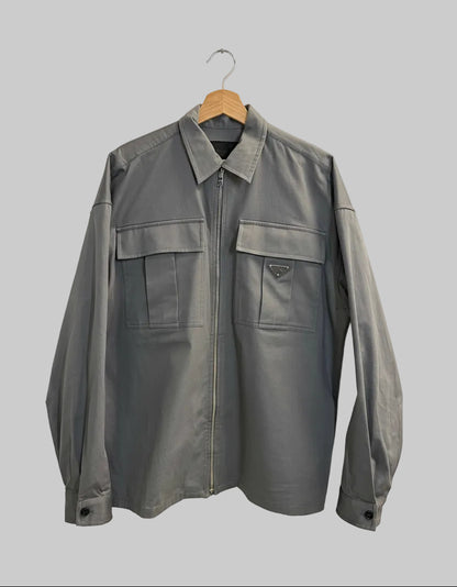 Prada Cotton Twill Zip Overshirt — Men's